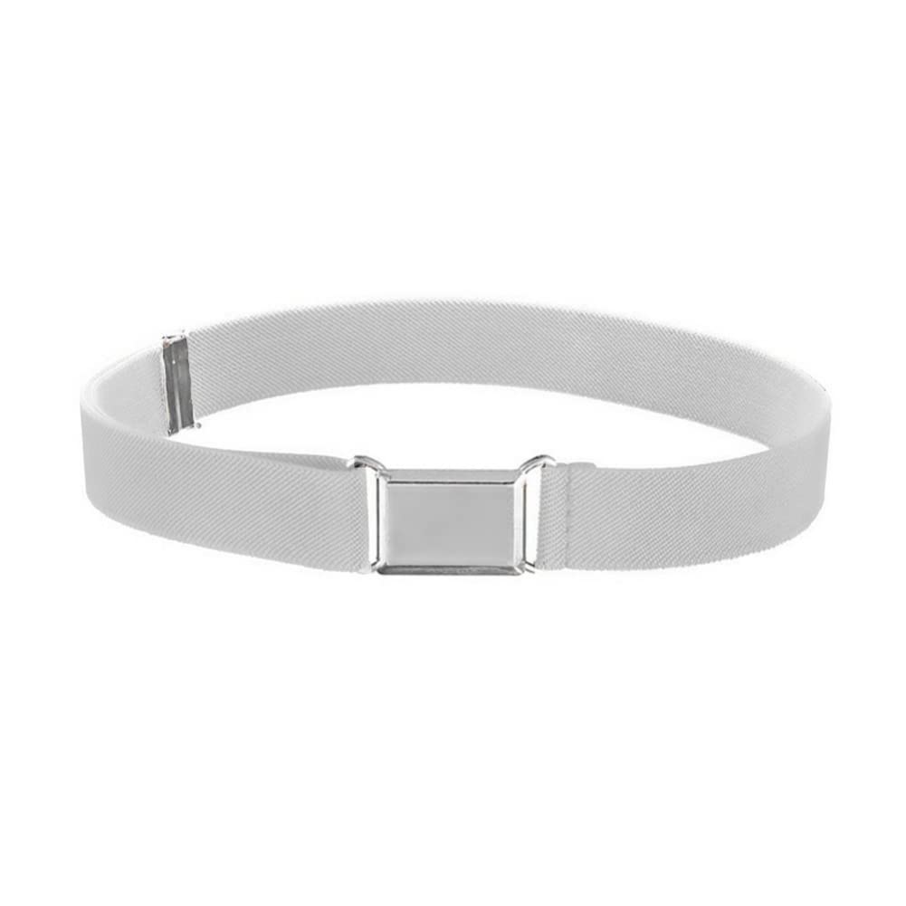 NestNook Kids Belt Adjustable Belts for Boys and Girls Elastic Stretch Belts with Silver Square Buckle