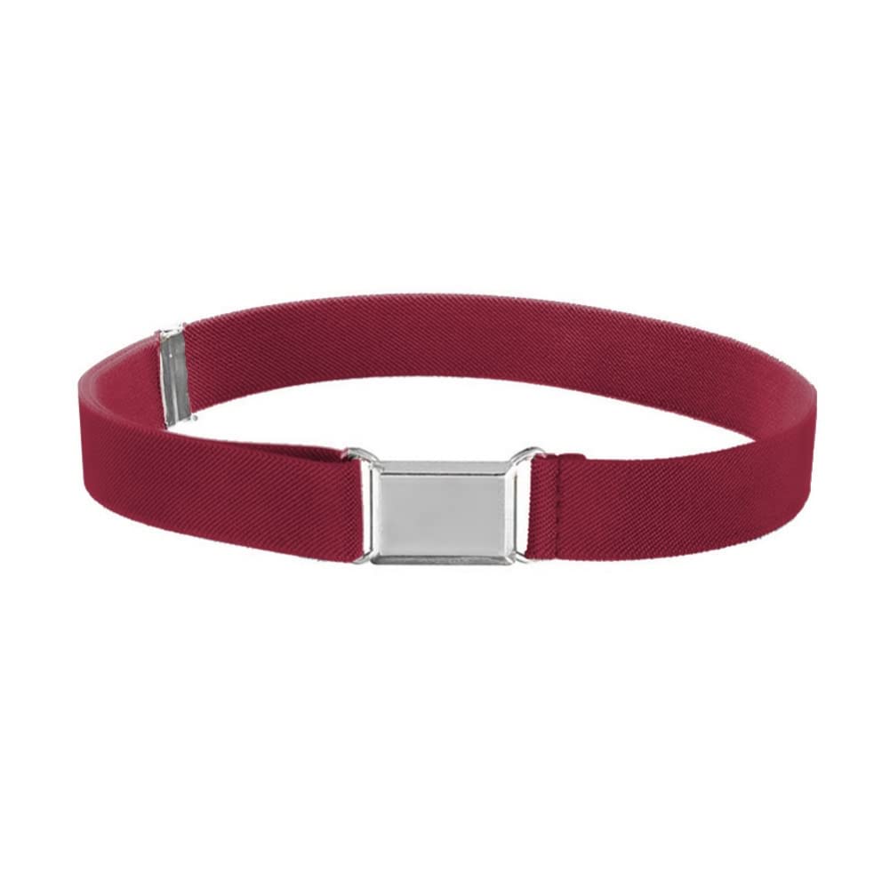 NestNook Kids Belt Adjustable Belts for Boys and Girls Elastic Stretch Belts with Silver Square Buckle