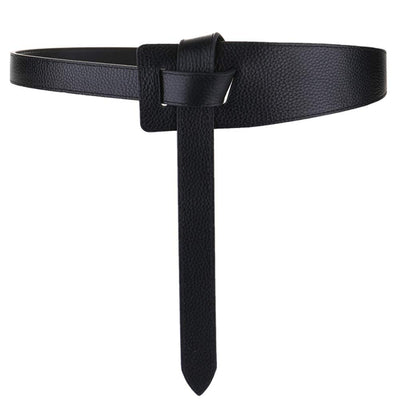 ALAIX Women's Leather Belt Dress Belt for Jeans Jumpsuit Coat Fashion Tie a Knot Genuine Leather Waist Belt