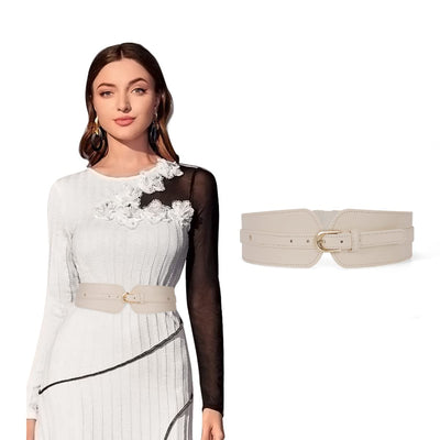 SUOSDEY Womens Wide Elastic Waist Belt for Dress Ladies Stretch Cinch Belt for Women