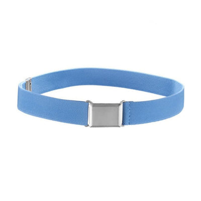 NestNook Kids Belt Adjustable Belts for Boys and Girls Elastic Stretch Belts with Silver Square Buckle