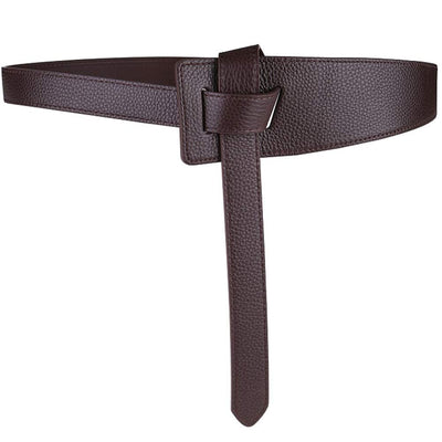 ALAIX Women's Leather Belt Dress Belt for Jeans Jumpsuit Coat Fashion Tie a Knot Genuine Leather Waist Belt