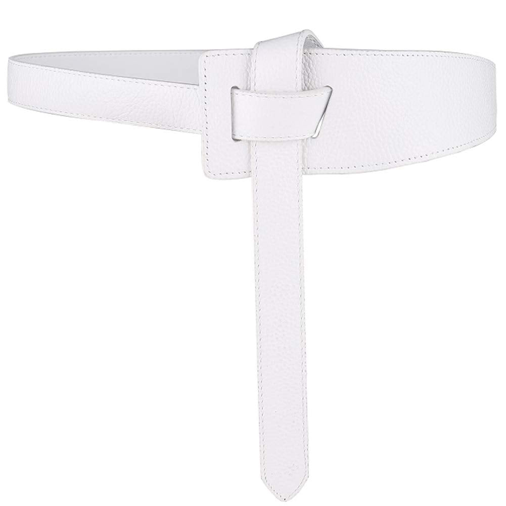 ALAIX Women's Leather Belt Dress Belt for Jeans Jumpsuit Coat Fashion Tie a Knot Genuine Leather Waist Belt