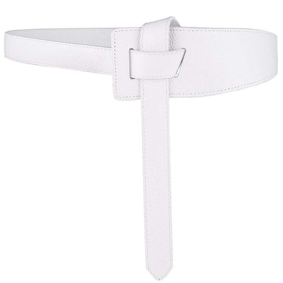 ALAIX Women's Leather Belt Dress Belt for Jeans Jumpsuit Coat Fashion Tie a Knot Genuine Leather Waist Belt