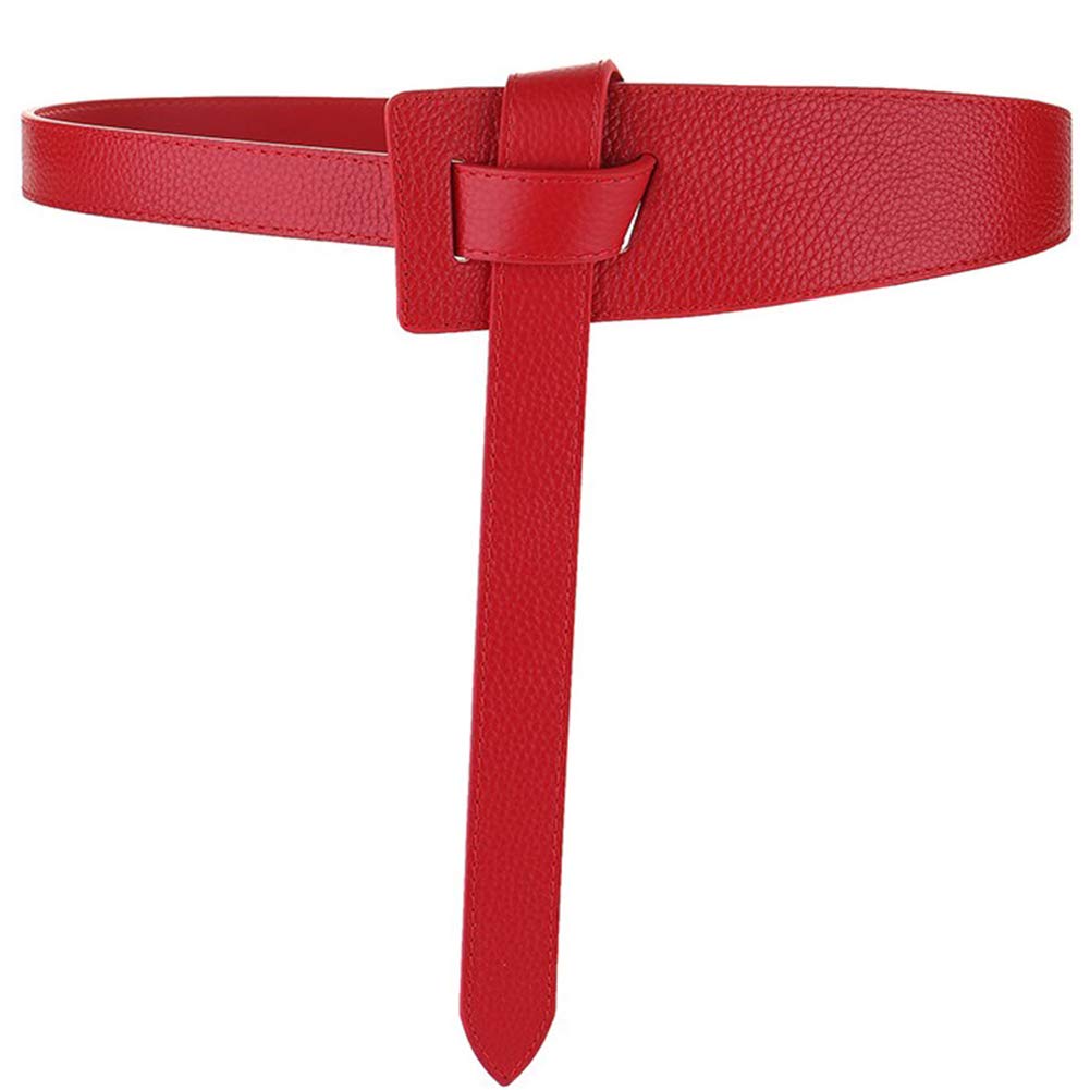 ALAIX Women's Leather Belt Dress Belt for Jeans Jumpsuit Coat Fashion Tie a Knot Genuine Leather Waist Belt