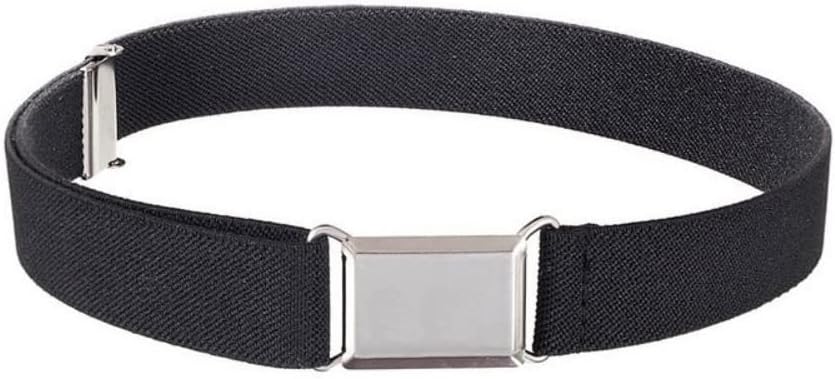 NestNook Kids Belt Adjustable Belts for Boys and Girls Elastic Stretch Belts with Silver Square Buckle