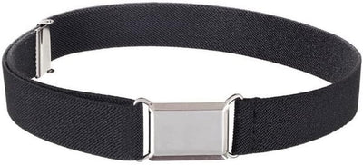 NestNook Kids Belt Adjustable Belts for Boys and Girls Elastic Stretch Belts with Silver Square Buckle