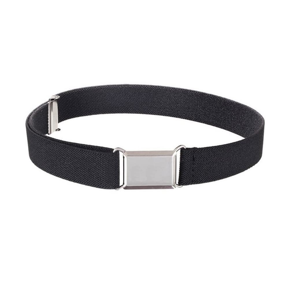 NestNook Kids Belt Adjustable Belts for Boys and Girls Elastic Stretch Belts with Silver Square Buckle