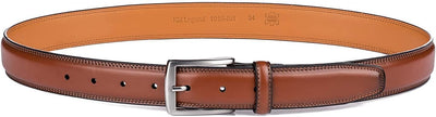 KM Legend Men's Leather Dress Belt-Classic & Fashion for Work Business and Casual