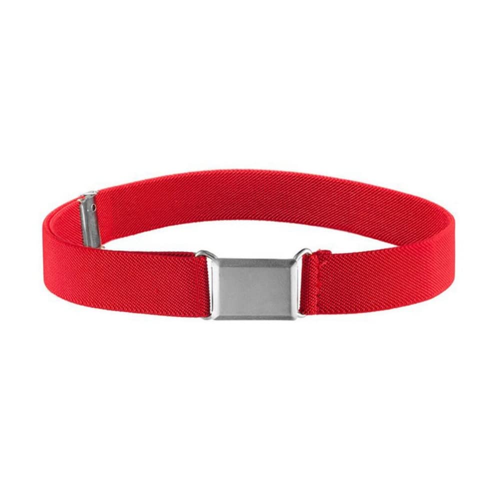 NestNook Kids Belt Adjustable Belts for Boys and Girls Elastic Stretch Belts with Silver Square Buckle