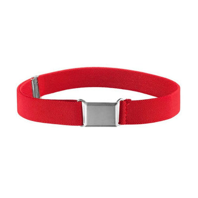 NestNook Kids Belt Adjustable Belts for Boys and Girls Elastic Stretch Belts with Silver Square Buckle