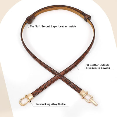 JASGOOD Leather Skinny Women Belt Ladies Thin Waist Belts Plus Size Adjustable for Jeans Pants Dresses with Metal Buckle
