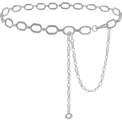 Women's Chain Belt Metal Waist Belt Chunky Belly Link Belt