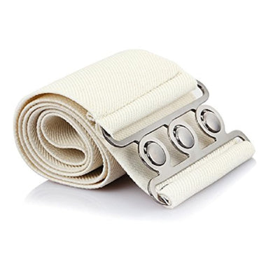 Trimming Shop Elastic Waist Belt Wide Elasticated Stretch Waistband Retro Cinch Belt with Clip-On Buckle for Women Dresses, Western Outfits, Gowns, 76mm Wide, Black, 25"-28"