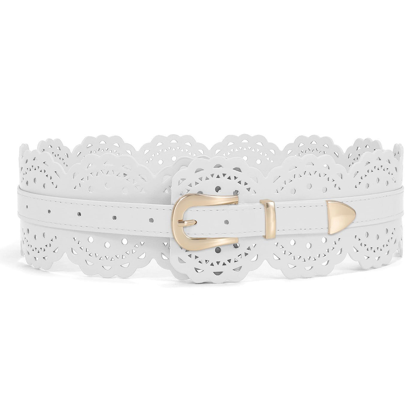 XZQTIVE Women Wide Belt For Dresses Vintage Chunky Belts Thick Leather Waist Belt With Prong Buckle