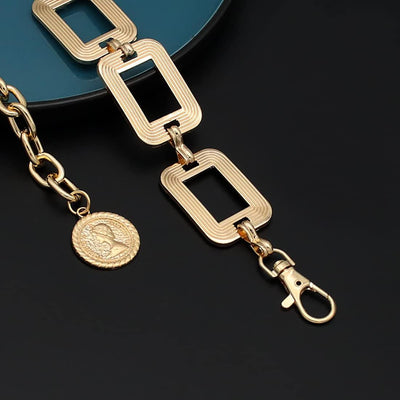Women's Chain Belt Metal Waist Belt Chunky Belly Link Belt