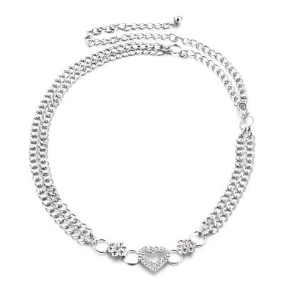 Trimming Shop Women Waist Belt Adjustable Metal Body Chain Stylish Clasp, Fashionable Accessory Ladies Waistband Casual and Formal Wear, Dress, Western Outfits