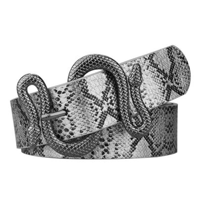 Belts for Women,Women Fashion Leather Belt for Dress with Snake Buckle