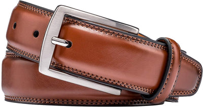 KM Legend Men's Leather Dress Belt-Classic & Fashion for Work Business and Casual