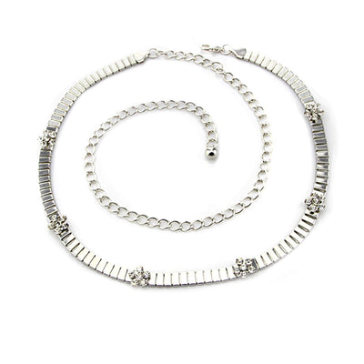Trimming Shop Women Waist Belt Adjustable Metal Body Chain Stylish Clasp, Fashionable Accessory Ladies Waistband Casual and Formal Wear, Dress, Western Outfits