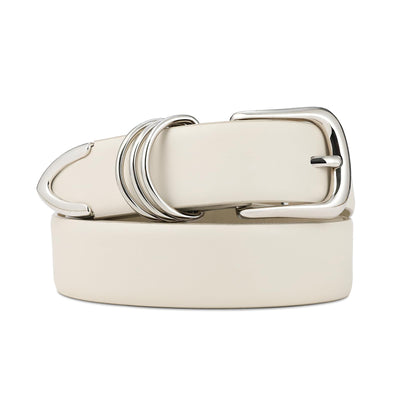 Women's Leather Belts with Gold Buckle Fashion Leather Waist Belt Elegant Ladies Belts for Jeans Dress & Casual Wear