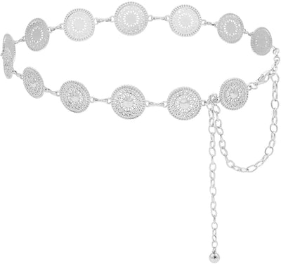 Women's Chain Belt Metal Waist Belt Chunky Belly Link Belt