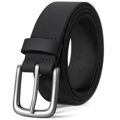 VATAN Men's Genuine Leather Casual Every Day Jeans Belts, Handmade Men Leather Belt with Gift Box