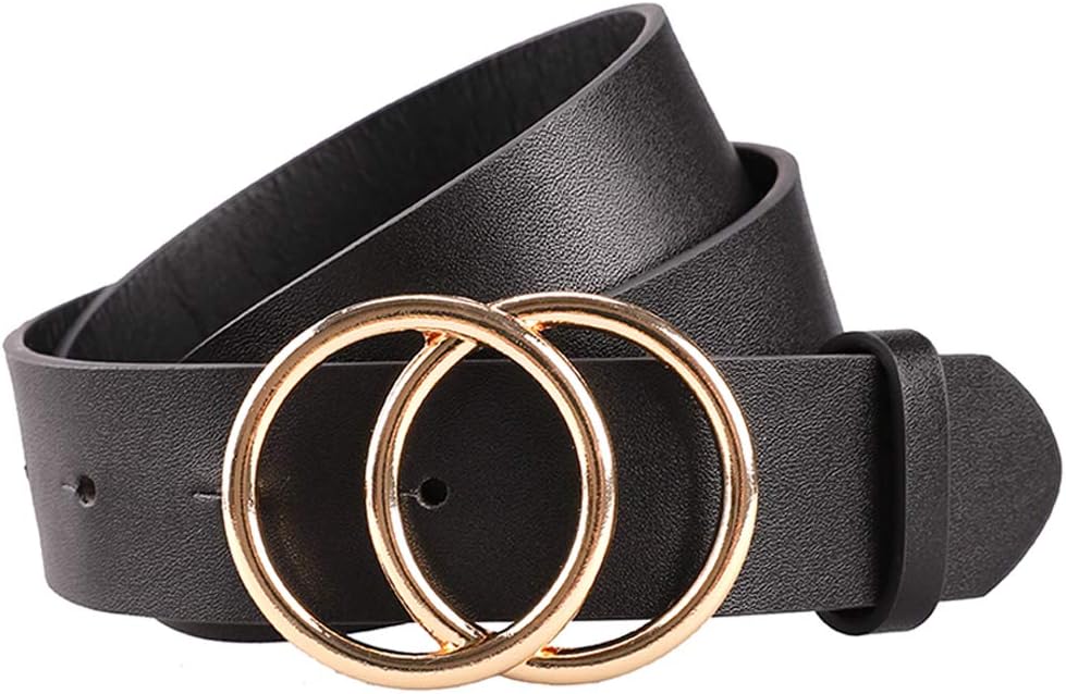 Earnda Women's Leather Belt Fashion Soft Faux Leather Waist Belts For Jeans Dress