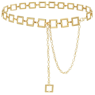Women's Chain Belt Metal Waist Belt Chunky Belly Link Belt