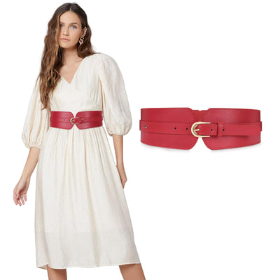 SUOSDEY Womens Wide Elastic Waist Belt for Dress Ladies Stretch Cinch Belt for Women