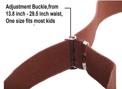 NestNook Kids Belt Adjustable Belts for Boys and Girls Elastic Stretch Belts with Silver Square Buckle