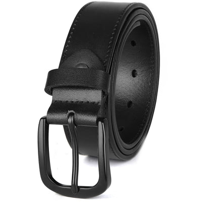 KEECOW Men's 100% Italian Cow Leather Belt Men With Anti-Scratch Buckle,Packed in a Box