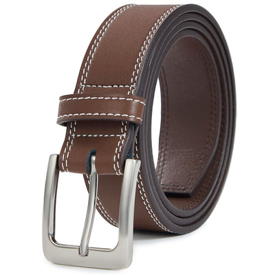 VATAN Men's Genuine Leather Dress Belts, Handmade Classic Every Day Leather Jeans Belt for Men Work Business Casual