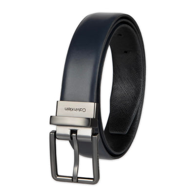 Calvin Klein Men's Two-in-one Reversible Rotative Buckle Casual Dress Belt