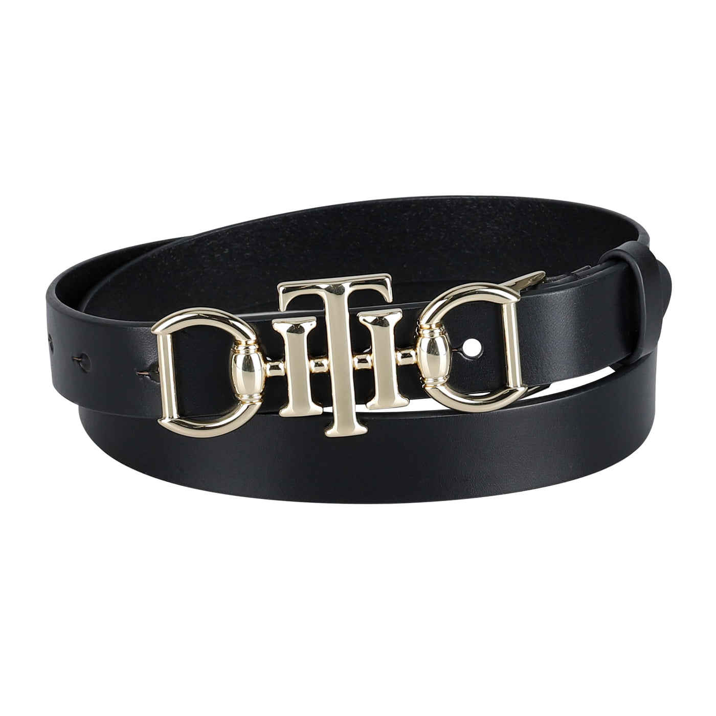 Tommy Hilfiger Women's Th Horsebit Plaque Buckle Belt