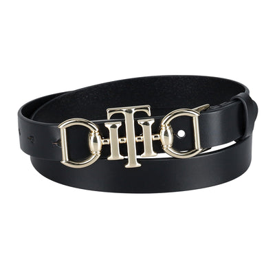Tommy Hilfiger Women's Th Horsebit Plaque Buckle Belt