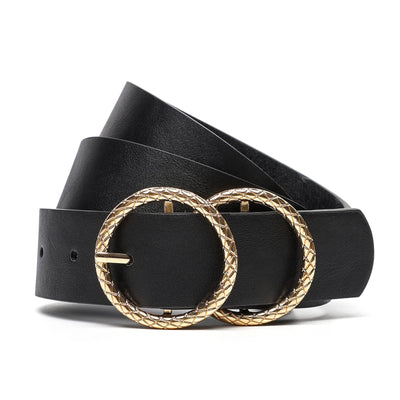 Earnda Women's Leather Belt Fashion Soft Faux Leather Waist Belts For Jeans Dress