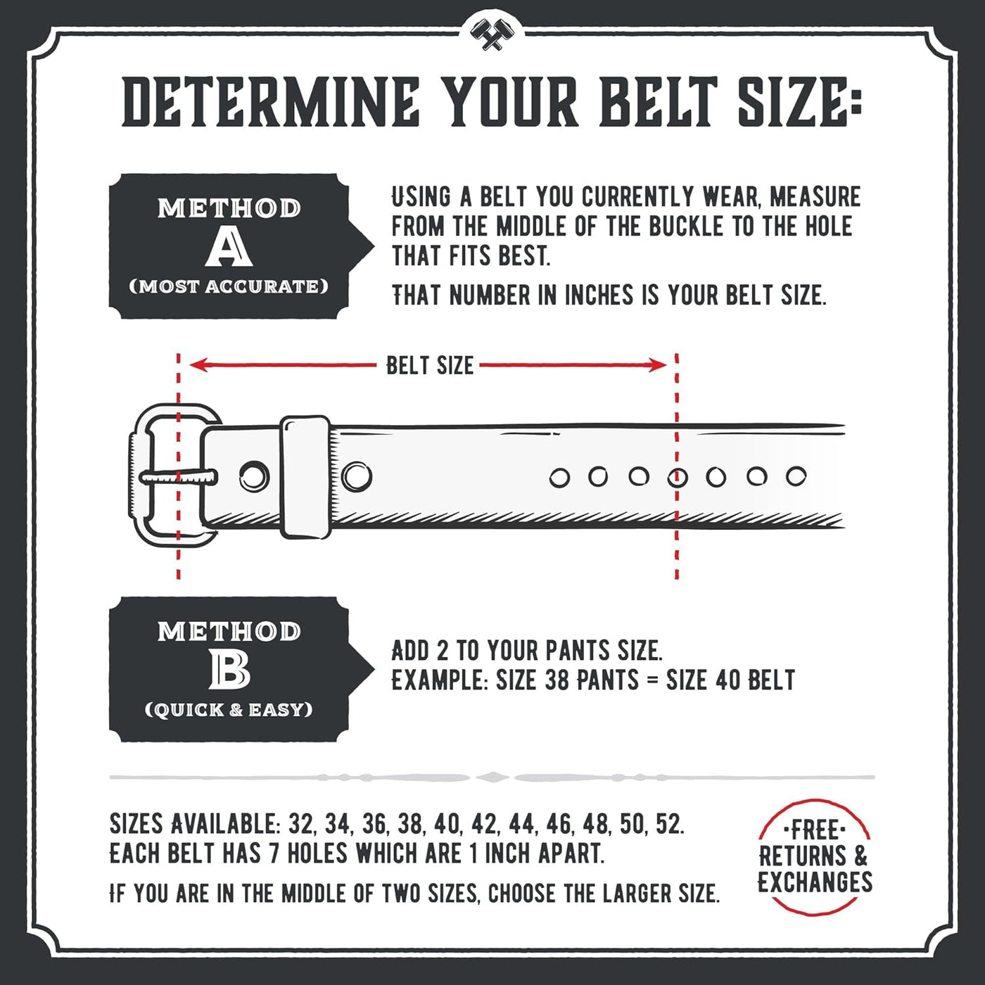 Main Street Forge American Made Leather Belt for Men | Full Grain Leather | Casual & Dress Belt | Heavy Duty & Classic Styles