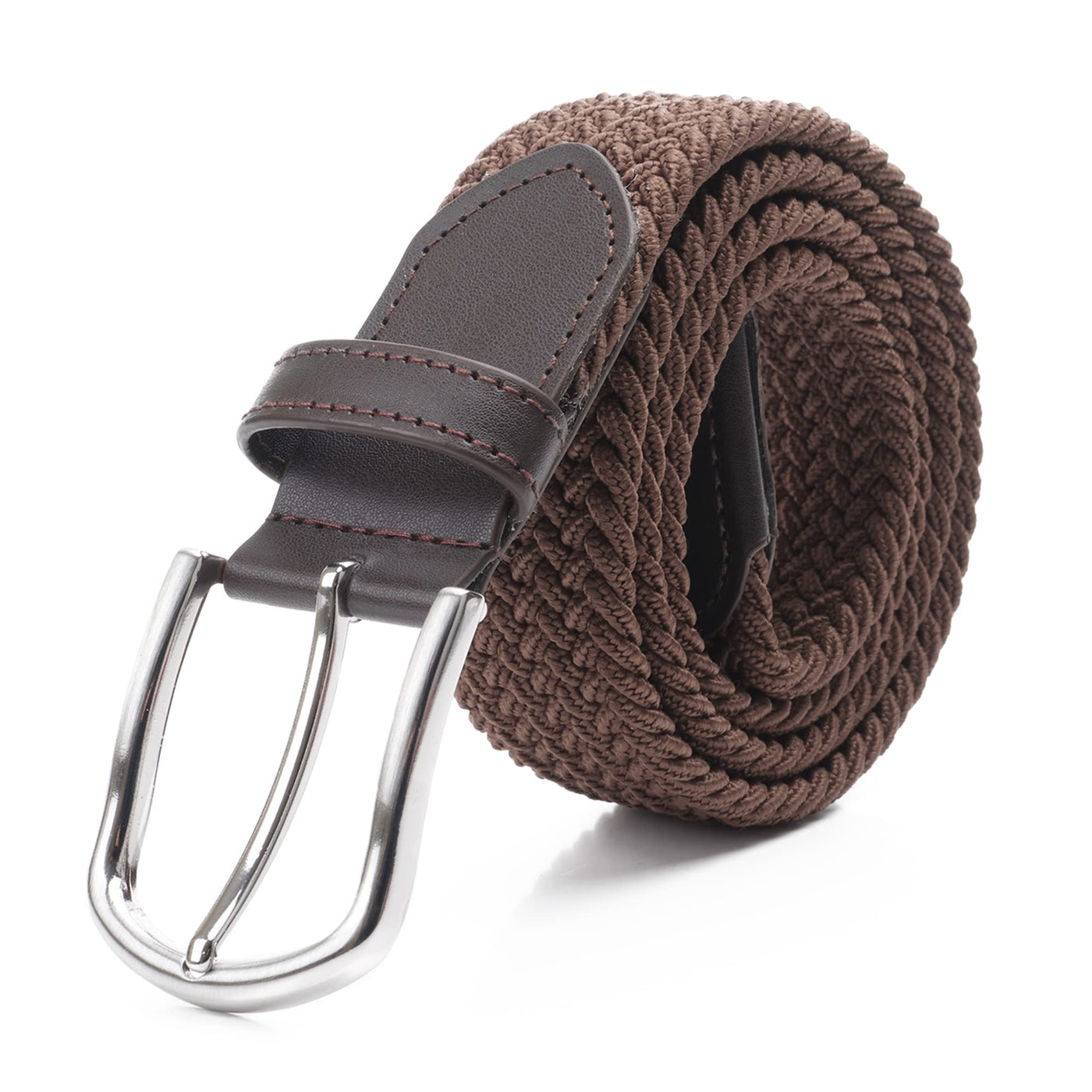 DWOY Elastic Braided Stretch Belt for Men - Versatile Woven Web Belt - Perfect Fit and Comfort