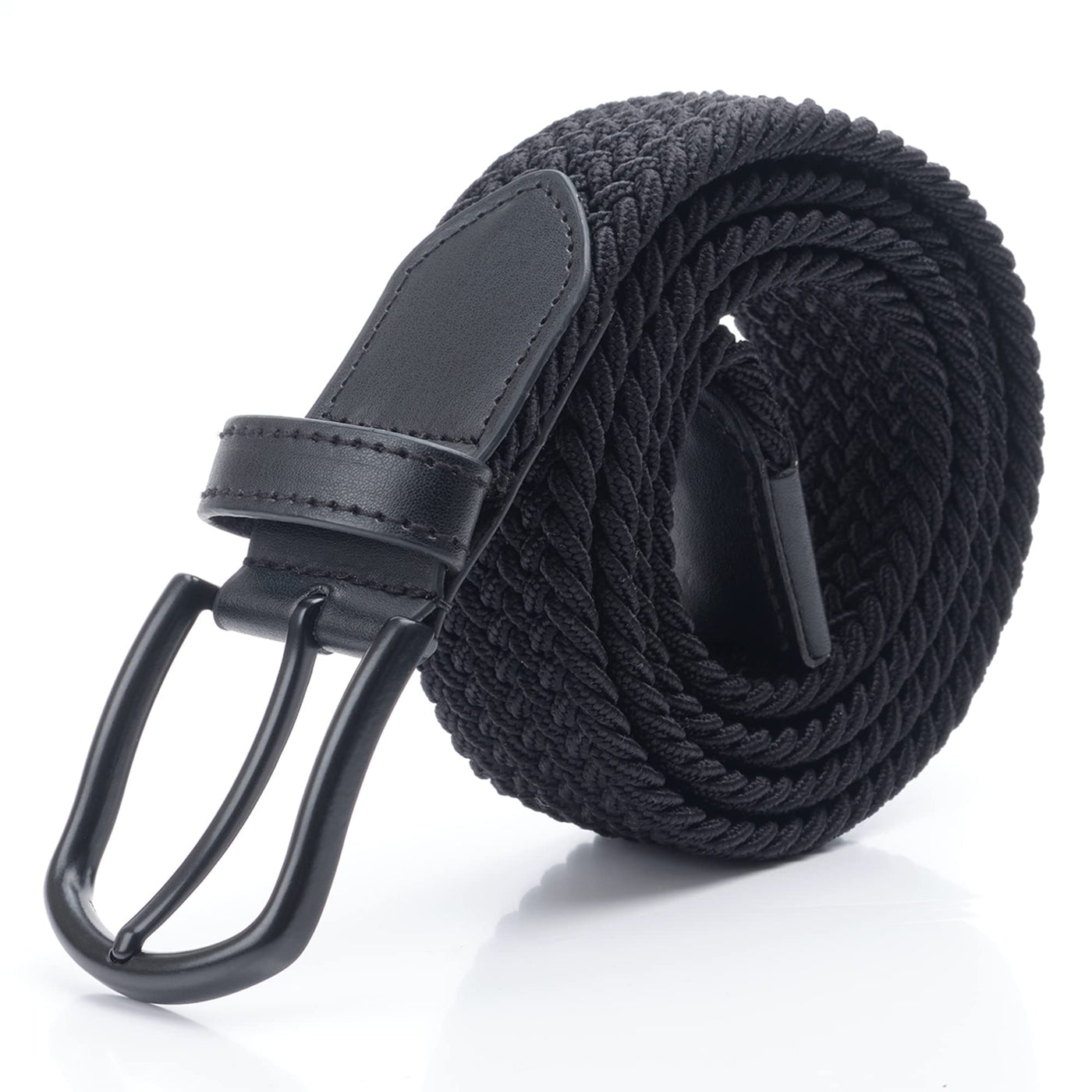 DWOY Elastic Braided Stretch Belt for Men - Versatile Woven Web Belt - Perfect Fit and Comfort