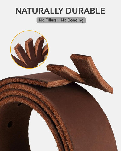 CHAOREN Leather Belt for Men, 38mm Mens Belts Casual, Everyday Full Grain Leather Belt for Jeans