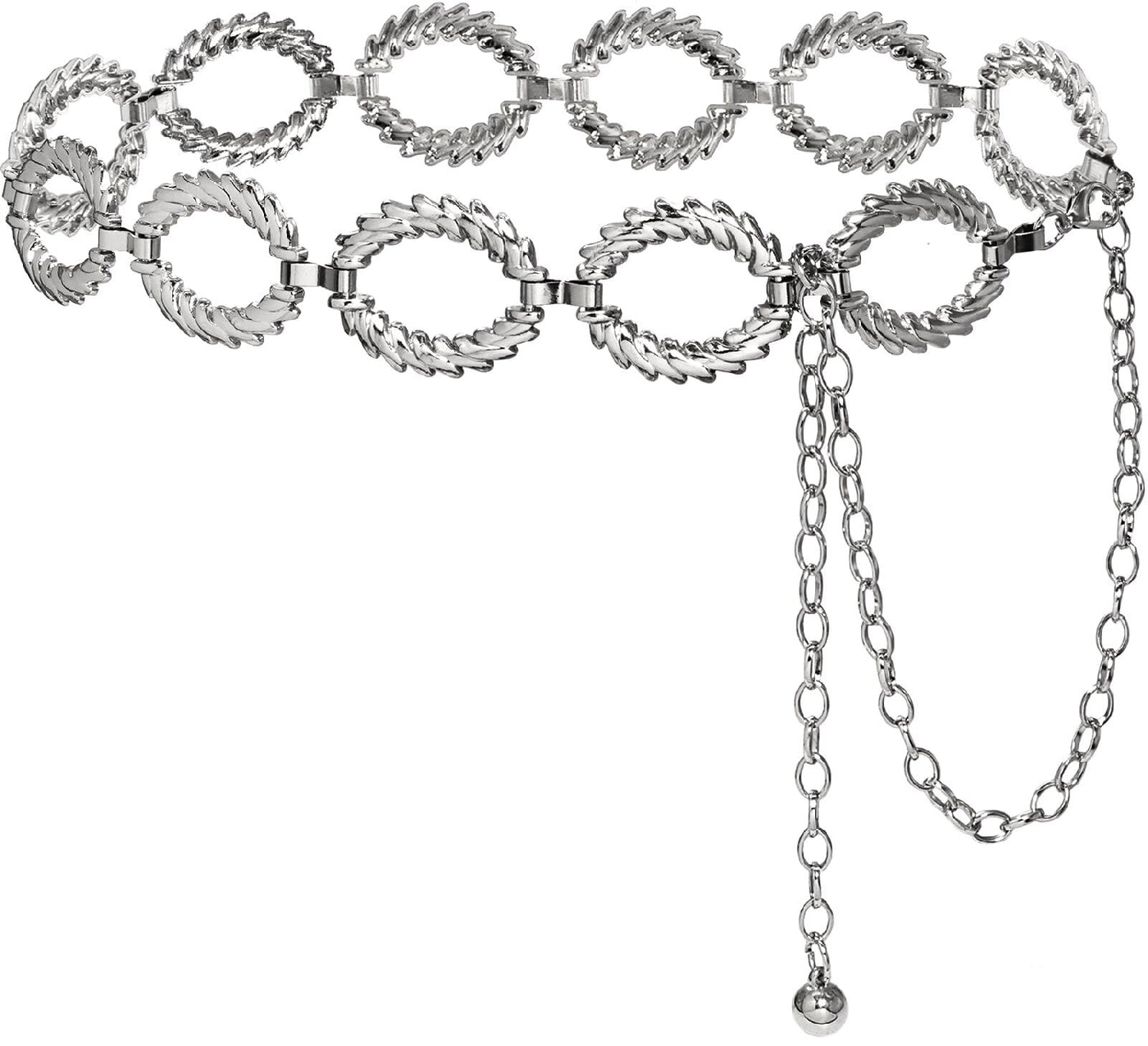 Women's Chain Belt Metal Waist Belt Chunky Belly Link Belt