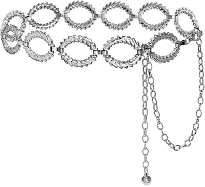 Women's Chain Belt Metal Waist Belt Chunky Belly Link Belt
