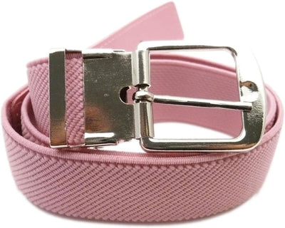 Olata Children’s Elasticated Belt with Silver Buckle (1-6 Years). Light Pink