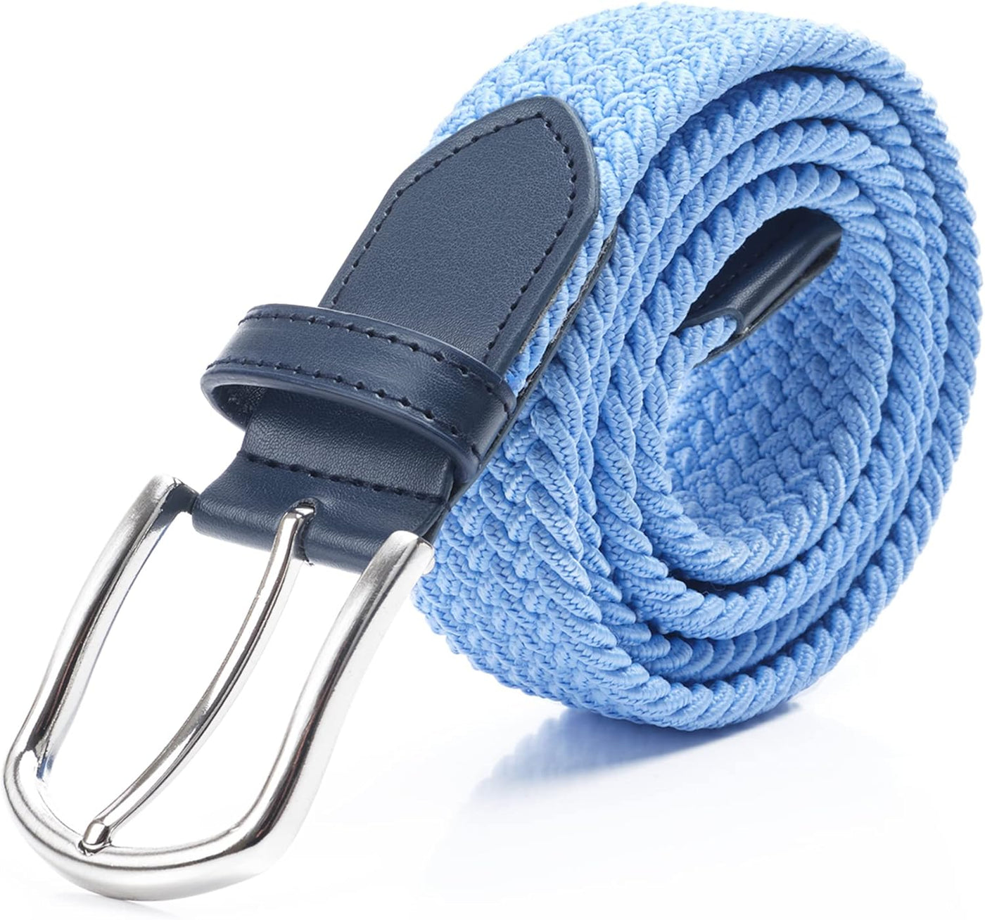 DWOY Elastic Braided Stretch Belt for Men - Versatile Woven Web Belt - Perfect Fit and Comfort