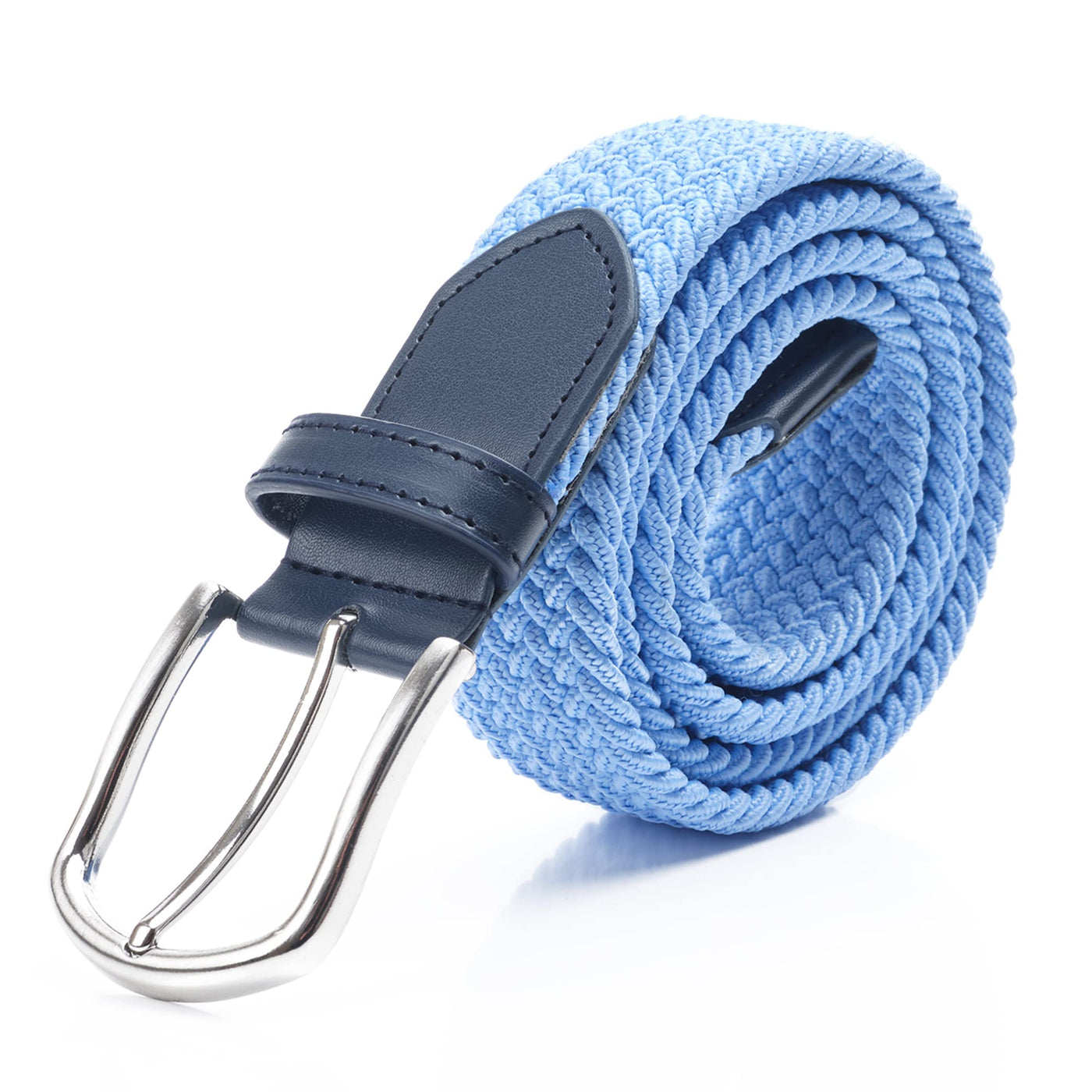 DWOY Elastic Braided Stretch Belt for Men - Versatile Woven Web Belt - Perfect Fit and Comfort