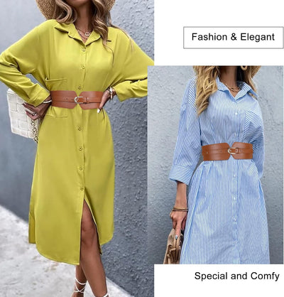 SUOSDEY Womens Wide Elastic Waist Belt for Dress Ladies Stretch Cinch Belt for Women