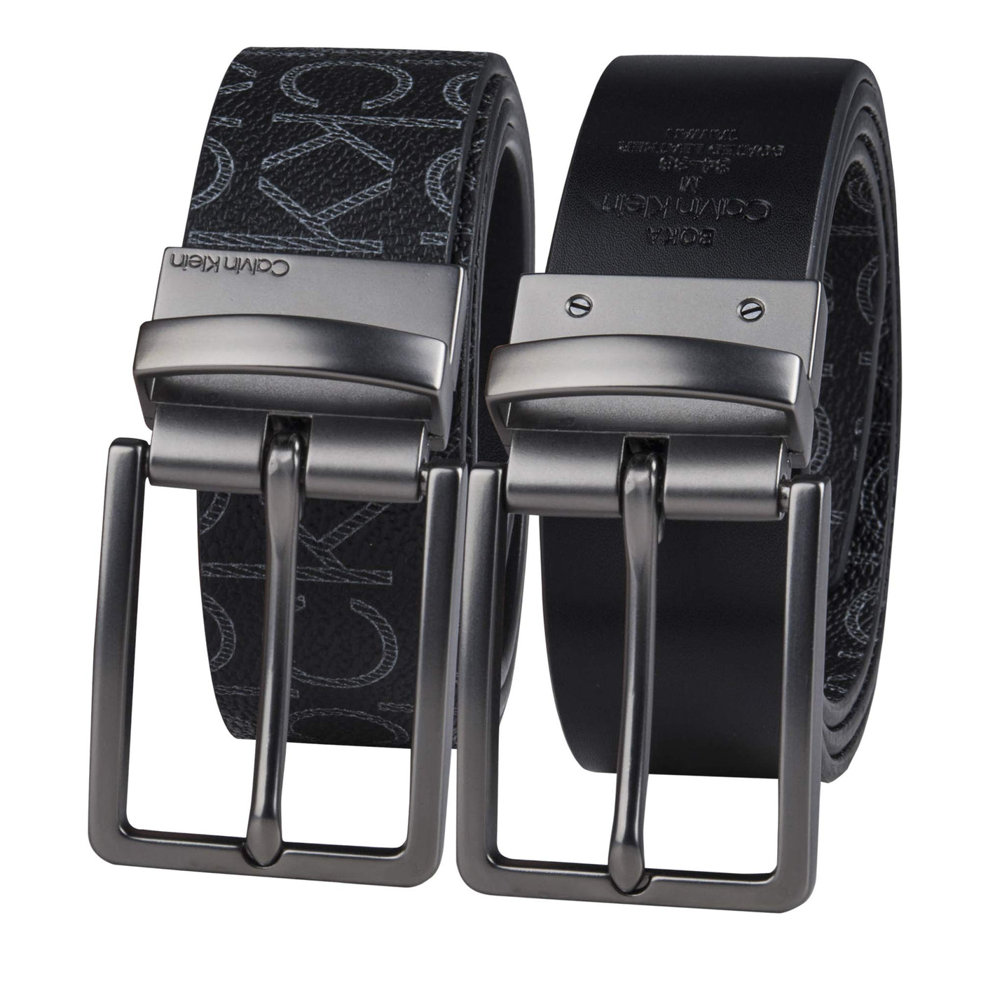 Calvin Klein Men's Two-in-one Reversible Rotative Buckle Casual Dress Belt