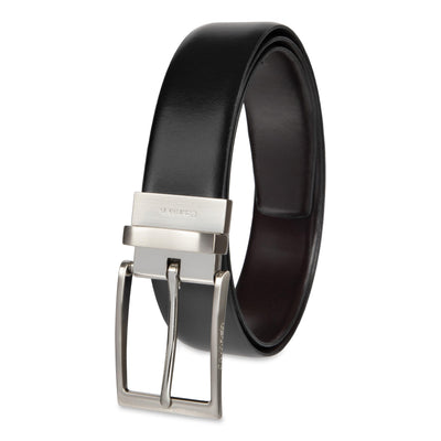 Calvin Klein Men's Two-in-one Reversible Rotative Buckle Casual Dress Belt