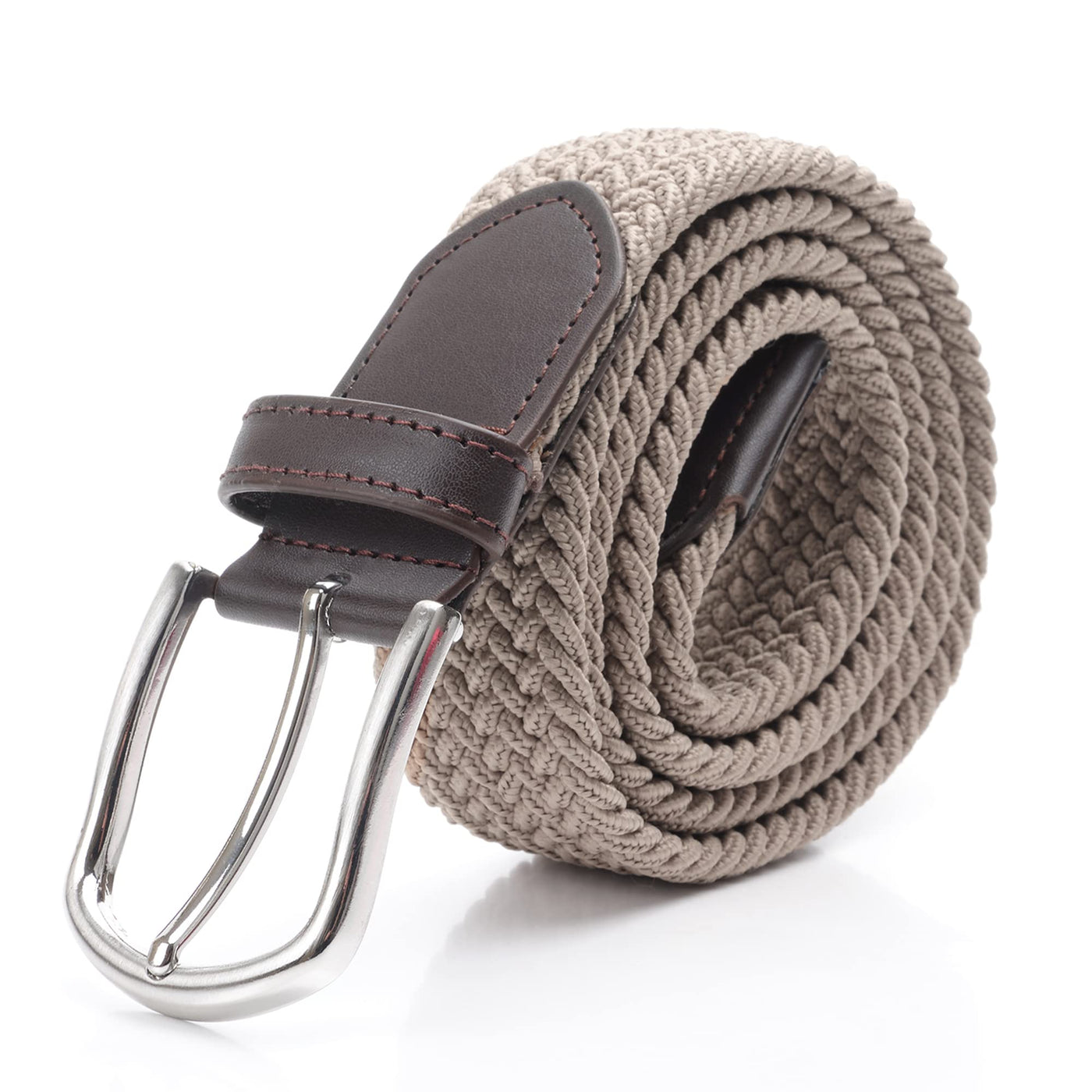 DWOY Elastic Braided Stretch Belt for Men - Versatile Woven Web Belt - Perfect Fit and Comfort